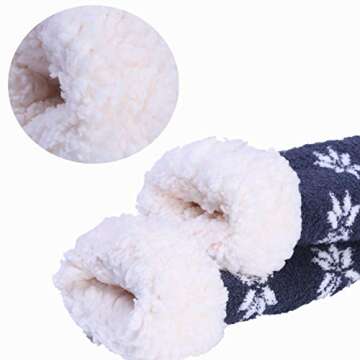 Jeasona Penguins Cozy Fuzzy Slipper Socks with Grippers for Women Cute Animal