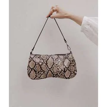 JW PEI Women's Eva Shoulder Handbag - Snake Beige