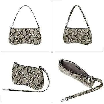 JW PEI Women's Eva Shoulder Handbag - Snake Beige