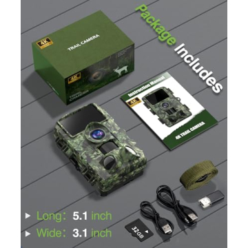 Dargahou Trail Camera 4K 48MP with Night Vision and Waterproof