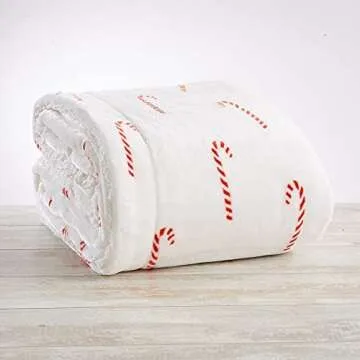 Cozy Velvet Plush Sherpa Holiday Throw Blanket