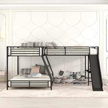 Bellemave L Shaped Twin Over Full Bunk Bed for Kids