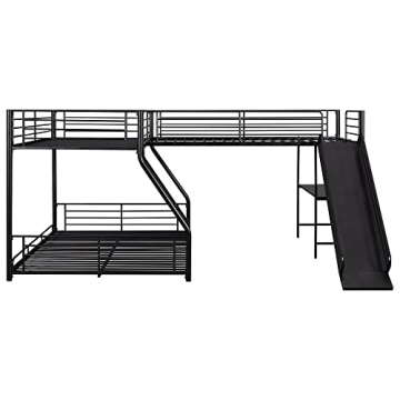 Bellemave L Shaped Twin Over Full Bunk Bed for Kids