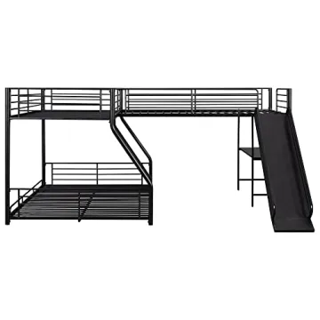 Bellemave L Shaped Twin Over Full Bunk Bed for Kids