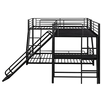 Bellemave L Shaped Twin Over Full Bunk Bed for Kids