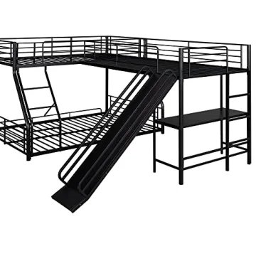 Bellemave L Shaped Twin Over Full Bunk Bed for Kids