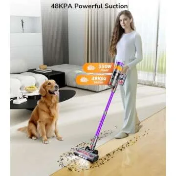 VIAFLY Cordless Vacuum Cleaner: Powerful & Convenient Cleaning with Touch Screen