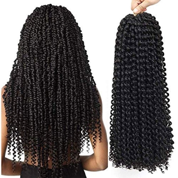 Passion Twist Crochet Hair Curly Water Wave Crochet Braids Hairstyles 3Packs 18inch Long Bohemian Sy...
