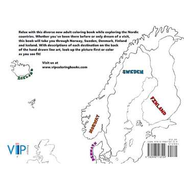 Adult Coloring Book: Exploring Scandinavia