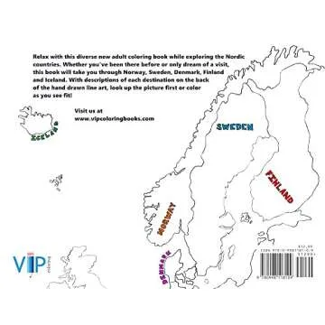 Adult Coloring Book: Exploring Scandinavia