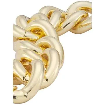 Kenneth Jay Lane Gold Chunky Chain Necklace and Bracelet