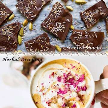 HAIOPS Dried Flowers Soap Making Scents Kits Food-Grade Rosebuds, Lavender, Jasmine, Chamomile, Gomphrena Globosa Linn, Red Globe Amaranth, 6 Bags