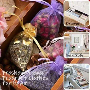 HAIOPS Dried Flowers Soap Making Scents Kits Food-Grade Rosebuds, Lavender, Jasmine, Chamomile, Gomphrena Globosa Linn, Red Globe Amaranth, 6 Bags