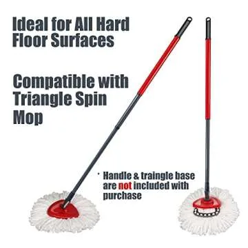 Mop Replacement Heads 3 Pack - Eco-Friendly Spin Mop Refills - 100% Microfiber