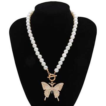 Elegant Gold Butterfly Choker Necklace for Women