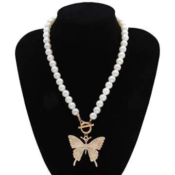 Elegant Gold Butterfly Choker Necklace for Women