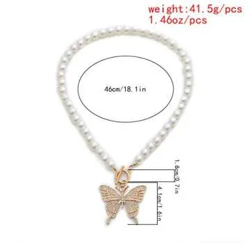 Elegant Gold Butterfly Choker Necklace for Women
