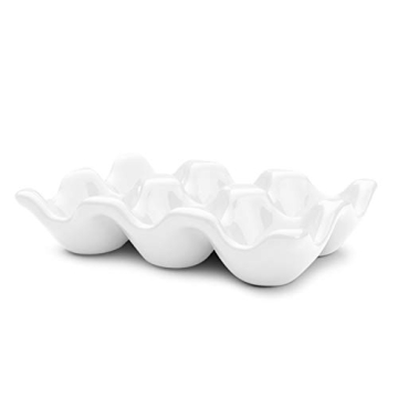 Elegant Flexzion Ceramic Egg Holder for Kitchen Display