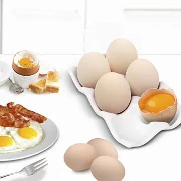 Elegant Flexzion Ceramic Egg Holder for Kitchen Display
