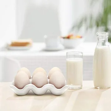 Elegant Flexzion Ceramic Egg Holder for Kitchen Display