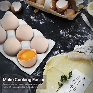Elegant Flexzion Ceramic Egg Holder for Kitchen Display