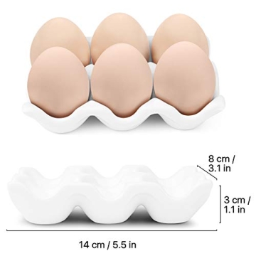 Elegant Flexzion Ceramic Egg Holder for Kitchen Display