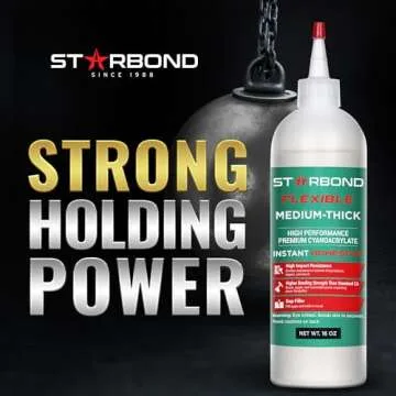 Starbond KEG-500 Flexible Medium Thick, Premium CA - Super Glue Plus Extra Bottles, Caps, and Microtips, 16 oz.