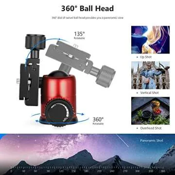 NEEWER Compact Mini Tripod for Camera - 19.7" Adjustable Height