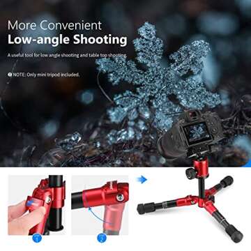 NEEWER Compact Mini Tripod for Camera - 19.7" Adjustable Height