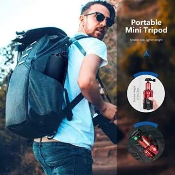 NEEWER Compact Mini Tripod for Camera - 19.7" Adjustable Height