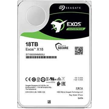 Seagate Exos X18 18TB Enterprise HDD for Hyperscale Solutions