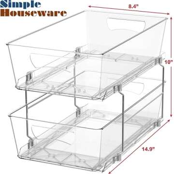 Simple Houseware 2 Tier Organizing Basket for Easy Access
