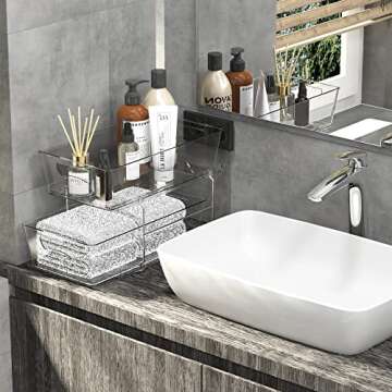 Simple Houseware 2 Tier Organizing Basket for Easy Access