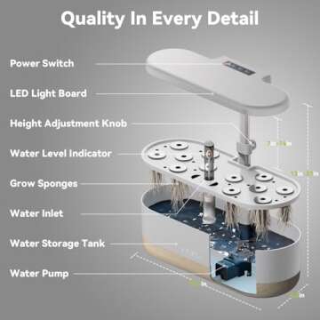 inbloom Hydroponics Growing System - 12 Pods Indoor Garden