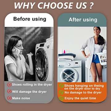 Jonnick Sneaker Dryering & Washing Machine Bag, Dryer for Shoes, Clothing & Laundry - Elastic Strap ...