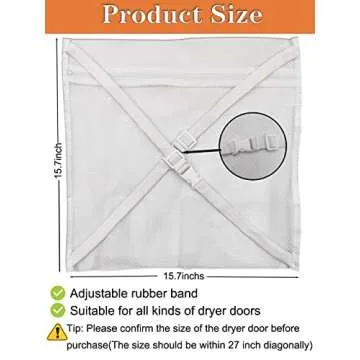 Jonnick Sneaker Dryering & Washing Machine Bag, Dryer for Shoes, Clothing & Laundry - Elastic Strap Adjuster for Most Dryers Machines Door in Laundry Room, Easy Installation(15.7x 15.7Inch)
