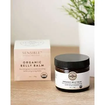 Sensible Organic Belly Balm | All-Natural Pregnancy Skincare with Shea Butter for Stretching Skin (2 oz)