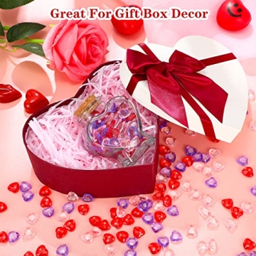 1000 Heart-Shaped Acrylic Rhinestones for Decorations