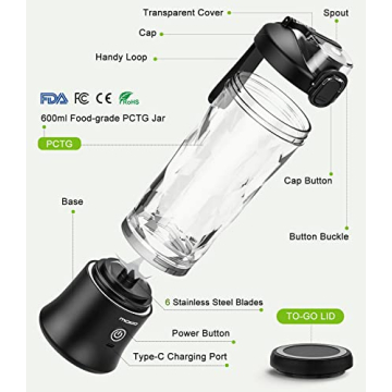 MoKo Portable Blender 270W Perfect for Smoothies and Shakes