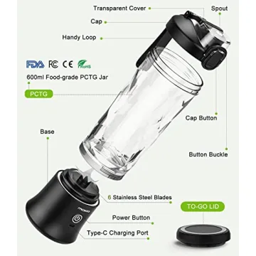 MoKo Portable Blender 270W Perfect for Smoothies and Shakes