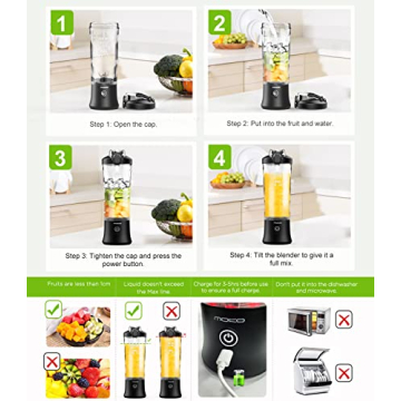 MoKo Portable Blender 270W Perfect for Smoothies and Shakes