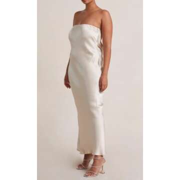 Stylish ROAONOCOMO Tube Midi Dress for All Occasions