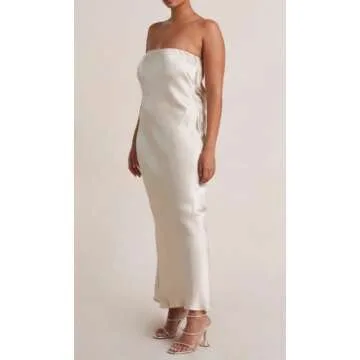 Stylish ROAONOCOMO Tube Midi Dress for All Occasions