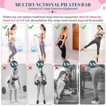 COFOF Pilates Bar Kit for Strength Training Workouts