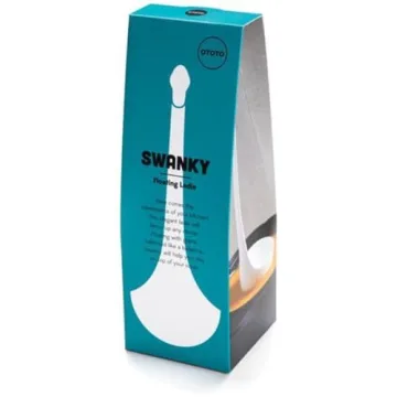 Whimsical OTOTO Swanky Swan Soup Ladle - Elegant Kitchen Accessory