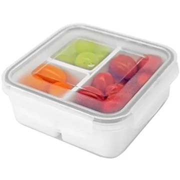 Carrotez BPA-Free 3-Compartment Microwave Safe Snack Container