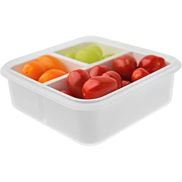 Carrotez BPA-Free 3-Compartment Microwave Safe Snack Container