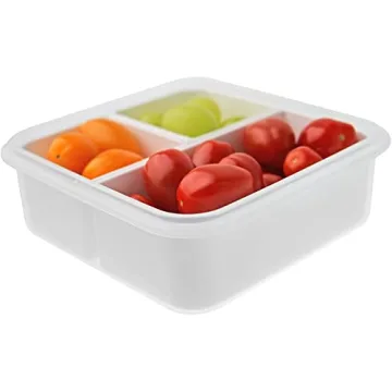 Carrotez BPA-Free 3-Compartment Microwave Safe Snack Container