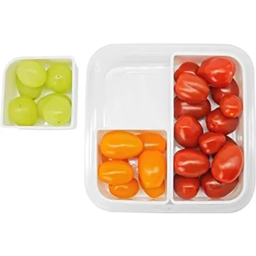 Carrotez BPA-Free 3-Compartment Microwave Safe Snack Container