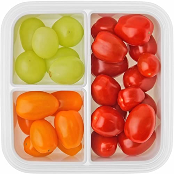 Carrotez BPA-Free 3-Compartment Microwave Safe Snack Container